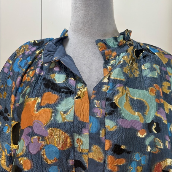 Floral Patterned Dress with Balloon Sleeves by Stina Goya - Picture 2 of 9